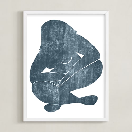 This is a navy art with standard by Naava Katz called she was home