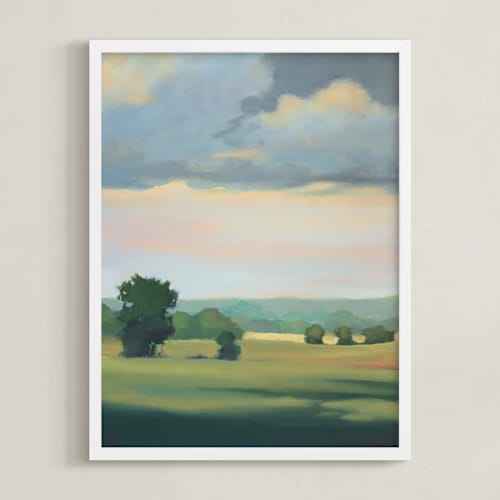 This is a field art by Stephanie Goos Johnson called bright and early 2
