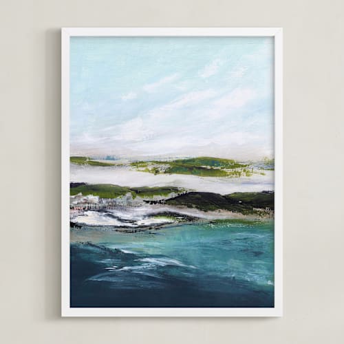 This is a sea art with standard by Karen Kaul called rugged coast