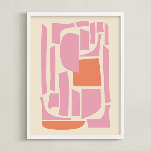 This is a pink and orange art by Beth Vassalo called soulmates