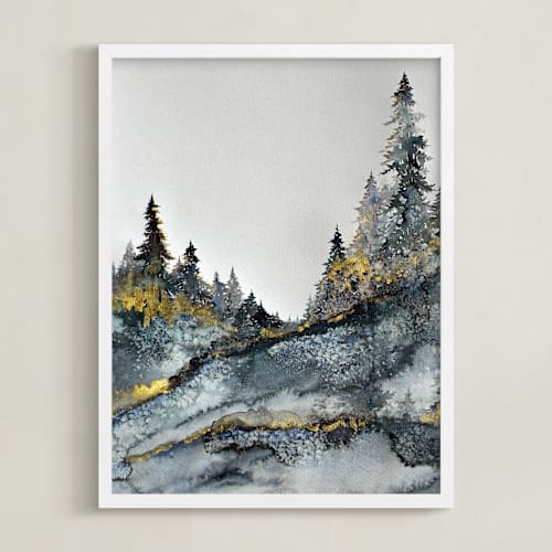 This is a gilded art by Katy Abraham called blue forest