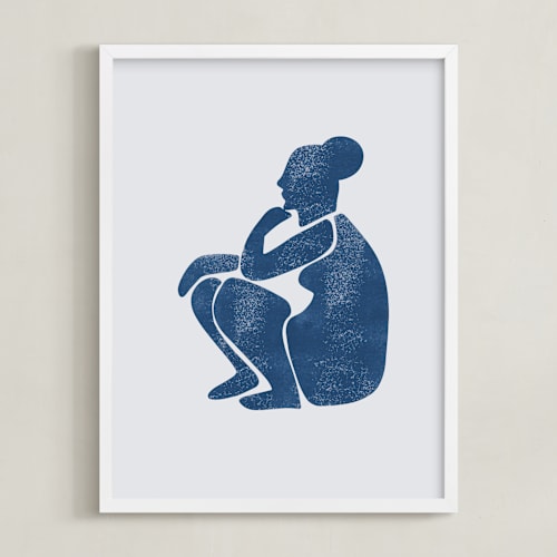 This is a indigo art by Maja Cunningham called grandmere