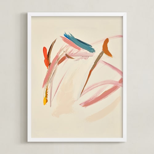 This is a cream and multicolor art by Caryn Owen called tropical views 1