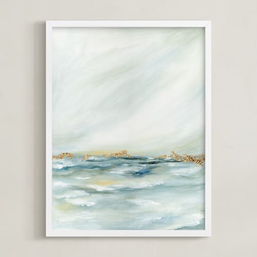 This is a azure art with standard by Nicoletta Savod called shimmering coast ii
