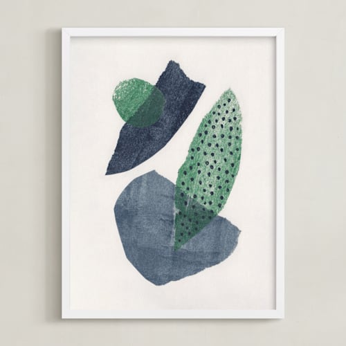 This is a forest green art with standard by Alisa Galitsyna called earth & sky ii