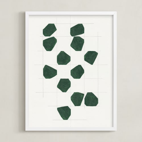This is a forest green art by Alisa Galitsyna called within the lines