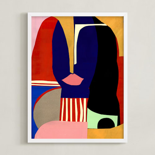 This is a cobalt art by cyrille gulassa called girl in blues