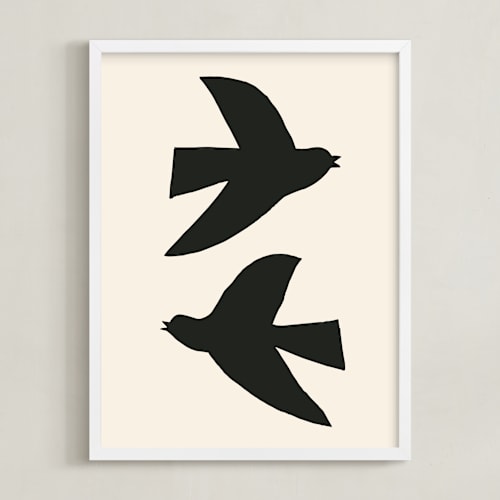 This is a black art by Alexandra Dzh called birds