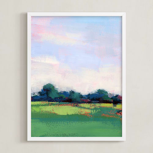 This is a grass green art by sue prue called berkshires bound