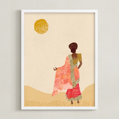 This is a desert art by Kamala Nahas called radhaben and the gold coins