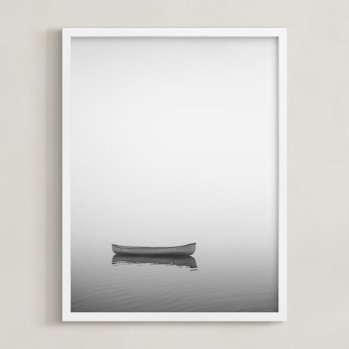 This is a grey sea art by Jennifer Morrow called solitude in fog ii