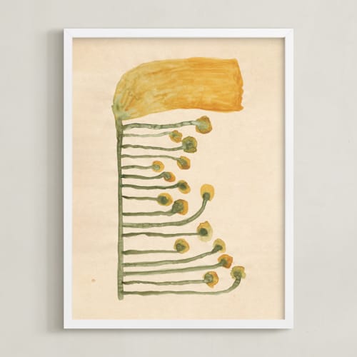 This is a goldenrod yellow art by Alisa Galitsyna called dream garden blooms 2