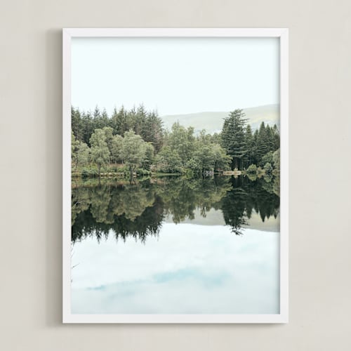 This is a lake art by lulu and isabelle called mirror mirror i