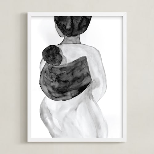 This is a charcoal art with standard by Akweley Creative called mother guardian