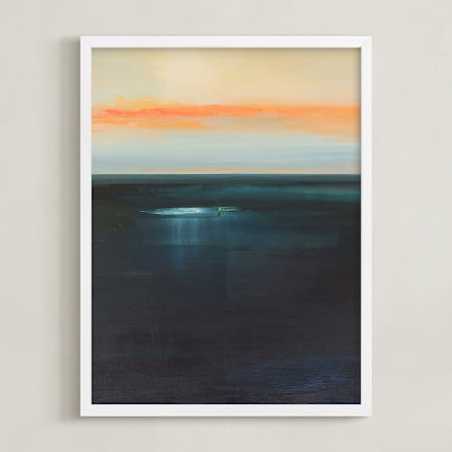 This is a marine blue art by Mya Bessette called vestige