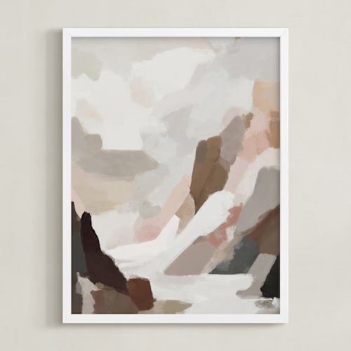 This is a tan art with standard by Melanie Severin called earthy cascade ii