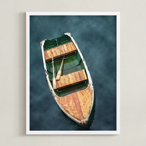 This is a marine blue art by Tania Medeiros called docked