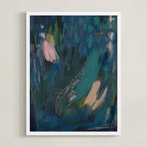 This is a midnight green art by Yaling Hou Suzuki called dreamscape 2