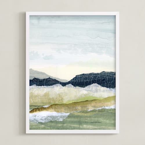 This is a deep blue art by Lara Eckerman called sapphire ridge 2
