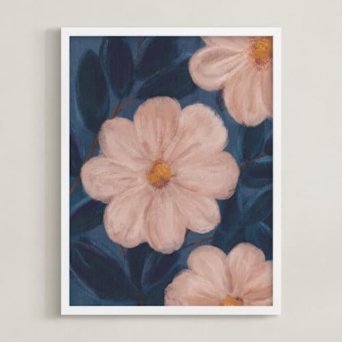 This is a pale pink art with standard by Angel Walker called moody florals ii