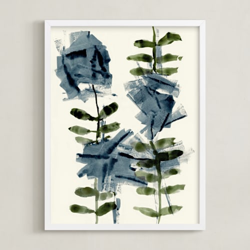 This is a slate art by Deborah Velasquez called blue mist no.1