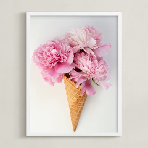 This is a pink peony art with standard by Erin Beutel called sweet summer