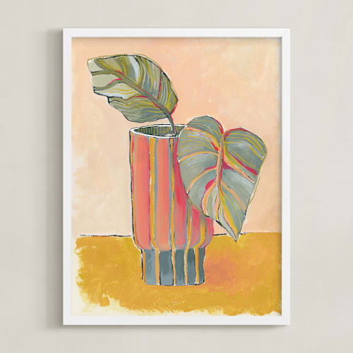 This is a peach art with standard by Lucrecia Caporale called colourful vase