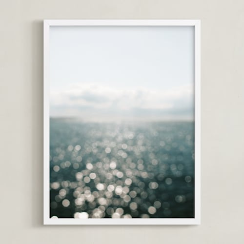 This is a blue gray art by ALICIA BOCK called pamlico sparkle