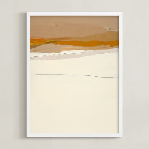 This is a mustard yellow art by Caryn Owen called august haze 2