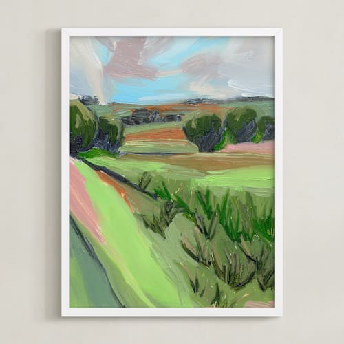 This is a green art with standard by Molly Mansfield called swallow ii