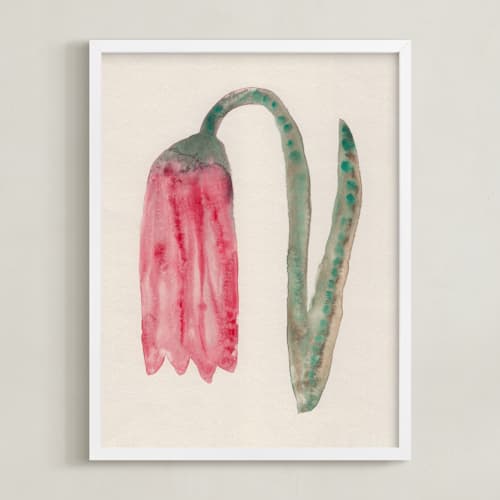 This is a dusty red art with standard by Alisa Galitsyna called the morning garden 2