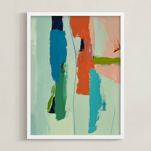 This is a turquoise art by Caryn Owen called the harbor diptych 2