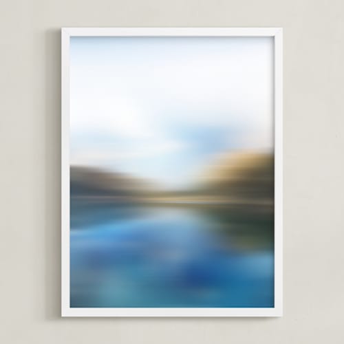 This is a glacial blue art by Karen Kaul called alpine daydreams