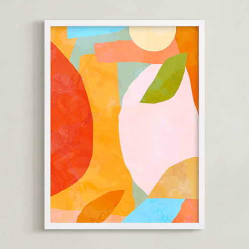 This is a juicy orange art by Dominique Vari called a colorful moment