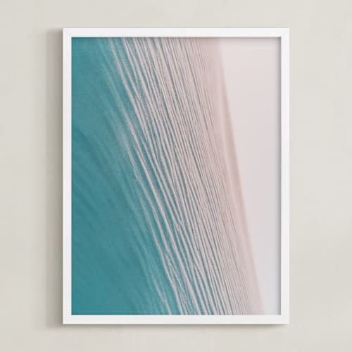 This is a turquoise art with standard by Courtney Crane called striations