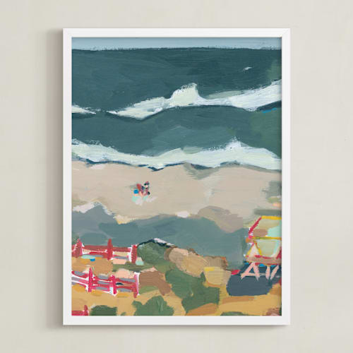 This is a pacific blue art with standard by Rachel Mercier called leucadia i