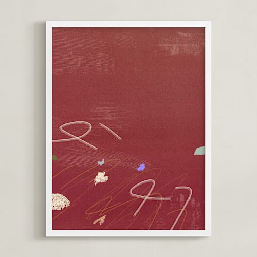 This is a crimson red art by Shiho Whitehead called room eleven 1