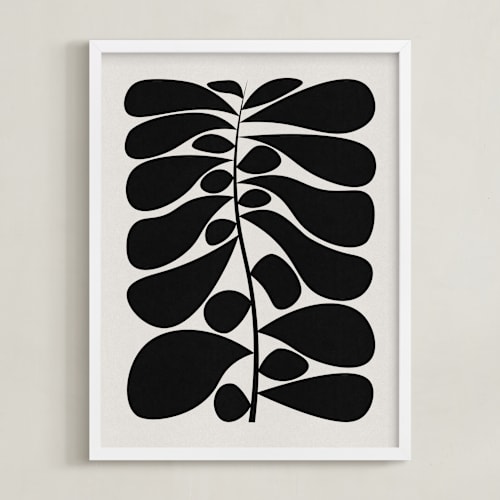 This is a moon white art by Alisa Galitsyna called black plant i