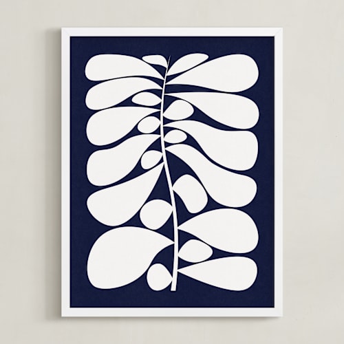 This is a navy blue art by Alisa Galitsyna called black plant i