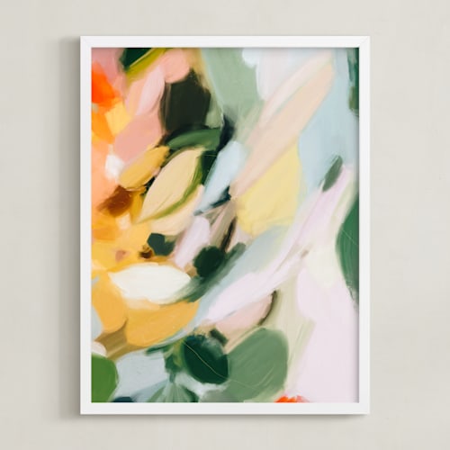 This is a mustard yellow art by Parima Studio called petals and leaves