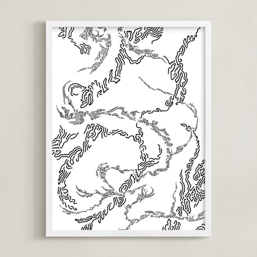 This is a ink art with standard by Harrison Tenzer called cloud formations 2