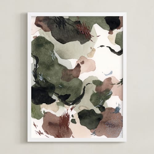 This is a muted green art with standard by Amalia Penny called gaia 1