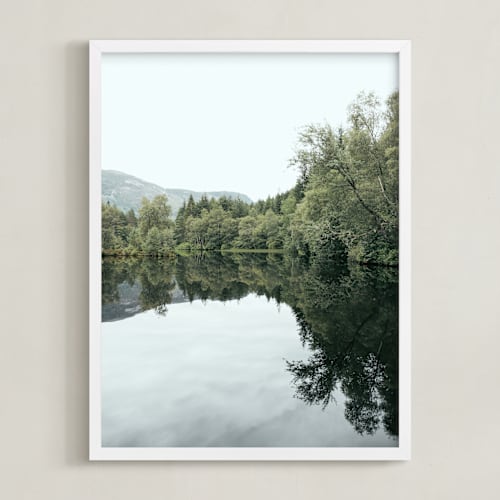 This is a lake art by lulu and isabelle called mirror mirror iii