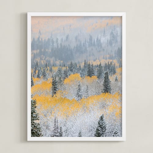 This is a mustard art by Eric Clegg called autumn snowfall