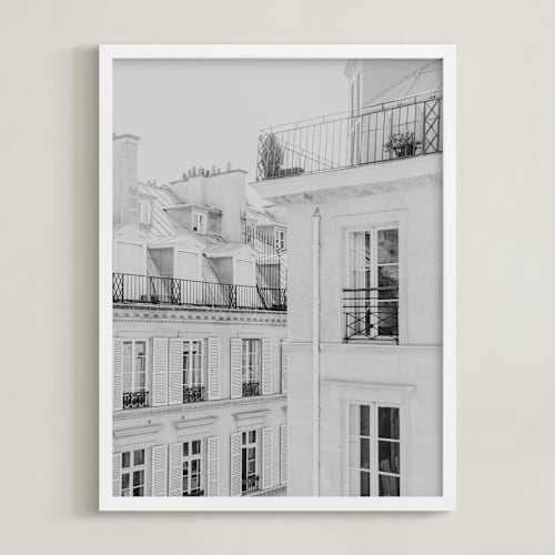 This is a french gray art by Lindsay Ferraris Photography called parisian rooftops