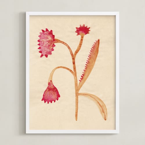 This is a crimson red art with standard by Alisa Galitsyna called dream garden blooms 3