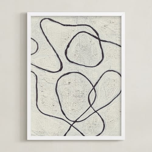 This is a weathered white art by Alisa Galitsyna called black thread