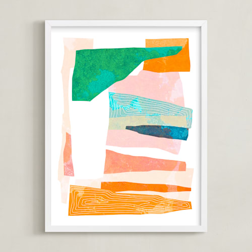 This is a peachy coral art by Dominique Vari called happy memories nº1