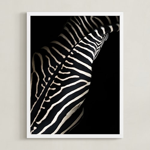 This is a dusty white art with standard by David Michuki called night stripes