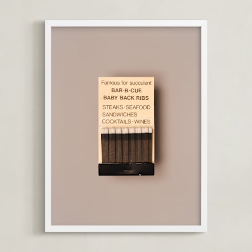 This is a barbeque black art by Andrew McClintock called famous food black